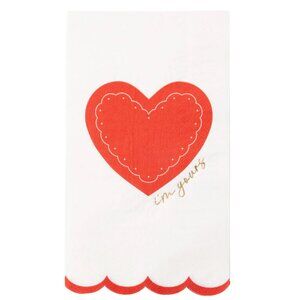I'm Yours Red Heart Paper Guest Towels